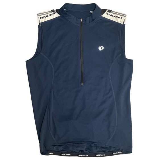 Pearl Izumi Select Unisex Cycling Shirt Sleeveless Pockets Navy Blue Size Medium - Picture 1 of 9